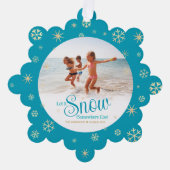 Lassen Sie es irgendwo anders schlafen moderne Fot Ornament Karte (Vorderseite)