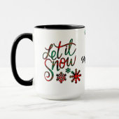 Lassen Sie es Karierte Weihnachtsfeiertage Tasse s (Links)