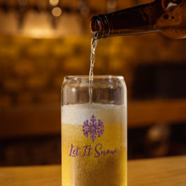 Lassen Sie es Lila schneeflattern Dosenglas