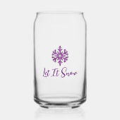 Lassen Sie es Lila schneeflattern Dosenglas (Vorderseite)