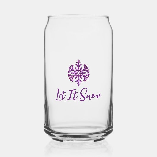 Lassen Sie es Lila schneeflattern Dosenglas (Vorderseite)