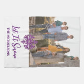 Lassen Sie es Lila schneeflattern Geschirrtuch (Horizontal)