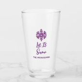 Lassen Sie es Lila schneeflattern Glas (Vorderseite)