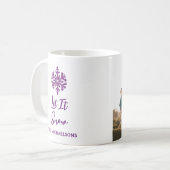 Lassen Sie es Lila schneeflattern Kaffeetasse (Vorderseite Links)