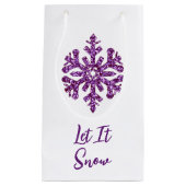 Lassen Sie es Lila schneeflattern Kleine Geschenktüte (Vorderseite)