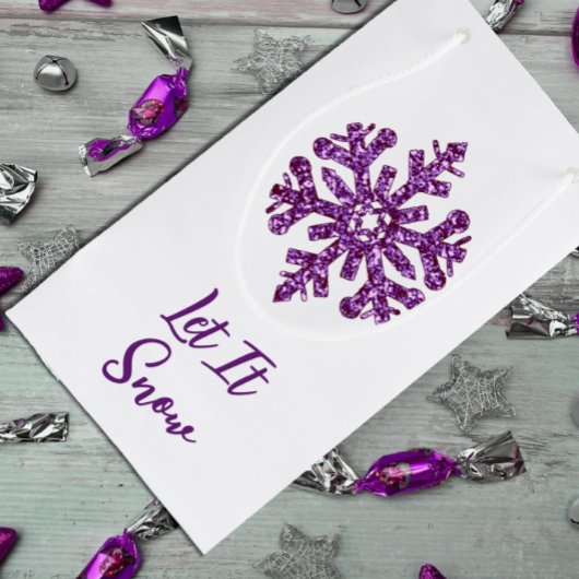 Lassen Sie es Lila schneeflattern Kleine Geschenktüte