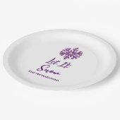 Lassen Sie es Lila schneeflattern Pappteller (Schrägansicht)