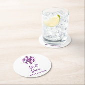 Lassen Sie es Lila schneeflattern Runder Pappuntersetzer (Vor Ort)