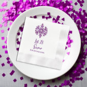 Lassen Sie es Lila schneeflattern Serviette