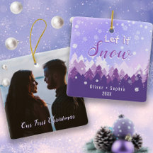 Lassen Sie es Lila Schneewald frohe Weihnachten.