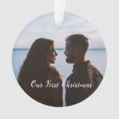 Lassen Sie es Lila Schneewald frohe Weihnachten. Ornament (Vorderseite)