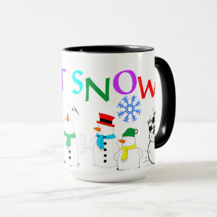 Lassen Sie es mit Schneemännern über die Tasse des