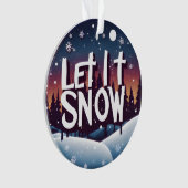 Lassen Sie es mit schönem Winterwunder schneefrei Ornament (Vorderseite)