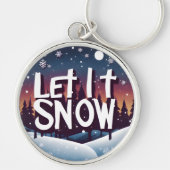 Lassen Sie es mit schönem Winterwunder schneefrei  Schlüsselanhänger (Vorne)