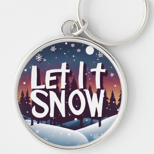 Lassen Sie es mit schönem Winterwunder schneefrei  Schlüsselanhänger (Vorne)