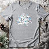 Lassen Sie es mit stilvollen Schneeflocken schnee  Tri-Blend Shirt