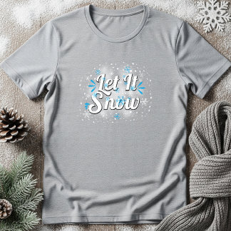 Lassen Sie es mit stilvollen Schneeflocken schnee  Tri-Blend Shirt