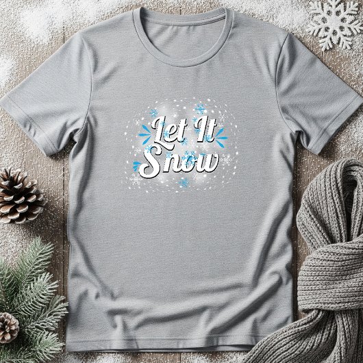 Lassen Sie es mit stilvollen Schneeflocken schnee Tri-Blend Shirt