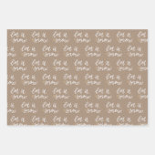 Lassen Sie es mit weißen Weihnachtsbaumen schneebe Geschenkpapier Set (Vorderseite 3)