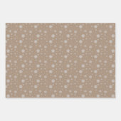 Lassen Sie es mit weißen Weihnachtsbaumen schneebe Geschenkpapier Set (Vorderseite 2)