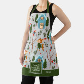 Lassen Sie es Niedliche Rentier Muster Name Küche Schürze (InSitu)