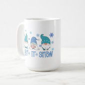Lassen Sie es Niedlichen Gnome schneien Kaffeetasse (Vorderseite Links)