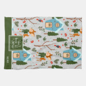 Lassen Sie es Niedliches Rentier-Muster mit dem Na Geschirrtuch (Horizontal)