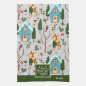 Lassen Sie es Niedliches Rentier-Muster mit dem Na Geschirrtuch (Vertikal)