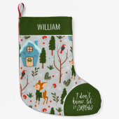 Lassen Sie es Niedliches Rentier-Muster mit dem Na Kleiner Weihnachtsstrumpf (Vorderseite)