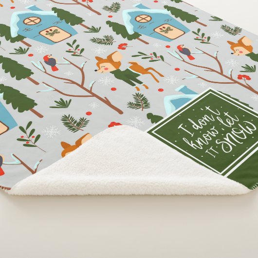 Lassen Sie es Niedliches Rentier-Muster mit dem Na Sherpadecke (3/4)