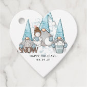 Lassen Sie es nordische Gnomes schneien Geschenkanhänger (Vorderseite)