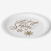 Lassen Sie es Papiere Teller schneien (Schrägansicht)