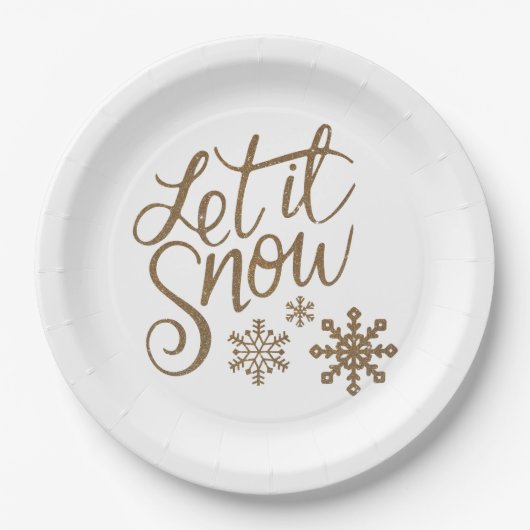 Lassen Sie es Papiere Teller schneien (Vorderseite)