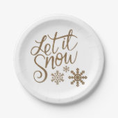 Lassen Sie es Papiere Teller schneien (Vorderseite)