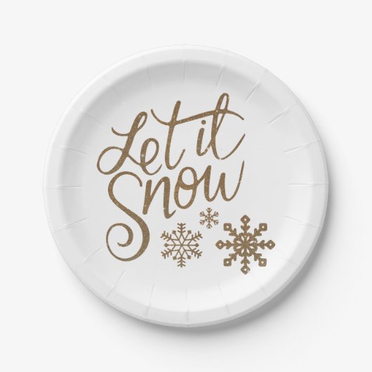 Lassen Sie es Papiere Teller schneien (Vorderseite)