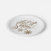 Lassen Sie es Papiere Teller schneien (Schrägansicht)