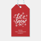 Lassen Sie es Personalisiert schneien Geschenkanhänger (Vorderseite)
