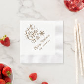Lassen Sie es Personalisierte Weihnachten Napkins Serviette (Beispiel)