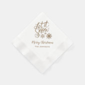 Lassen Sie es Personalisierte Weihnachten Napkins Serviette (Ecke)
