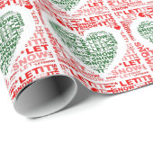 Lassen Sie es rot grünes Weihnachtswrackpapier sch Geschenkpapier (Rolleneckpunkt)