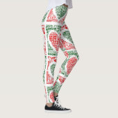 Lassen Sie es rotes grünes Herz von handgefertigte Leggings (Rechts)
