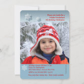 Lassen Sie es Schnee Blauer Foto Einladung (Rückseite)