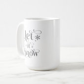 Lassen Sie es Schnee Coffee Retro Typografie Tasse (Vorderseite Links)