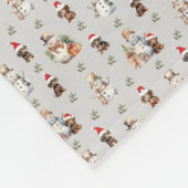 Lassen Sie es Schnee Dackel & Snowman Fleecedecke (Ecke)