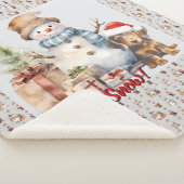 Lassen Sie es Schnee Dackel & Snowman Sherpadecke (3/4)