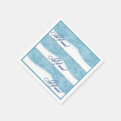 Lassen Sie es Schnee Eisblauer WeihnachtsnachtsNap Serviette (Ecke)