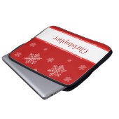 Lassen Sie es Schnee Elektronik Schläfchen, rot Laptopschutzhülle (Vorne Knopf)