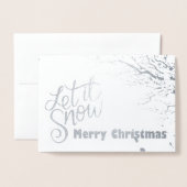 Lassen Sie es Schnee (Foil) Weihnachtskarte Folienkarte (Vorderseite mit Umschlag)