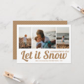 Lassen Sie es Schnee Foto Collage Weihnachten Karte (Vorderseite/Rückseite Beispiel)