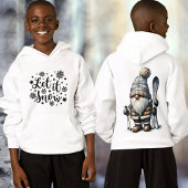 Lassen Sie es Schnee Gnome Kinder Pullover Hoodie